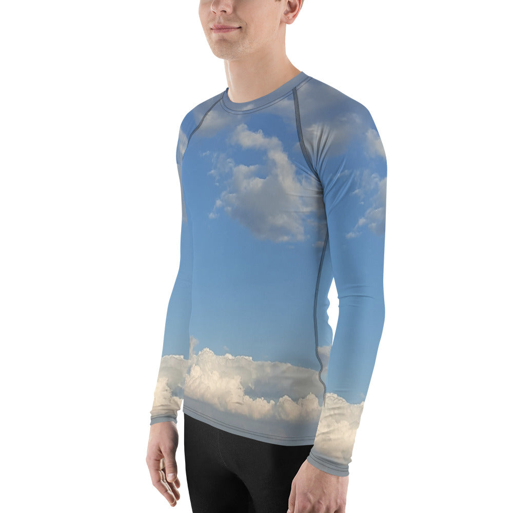 GG - Men's LS T-Shirt with Rash Guard - Clouds & Blue Sky