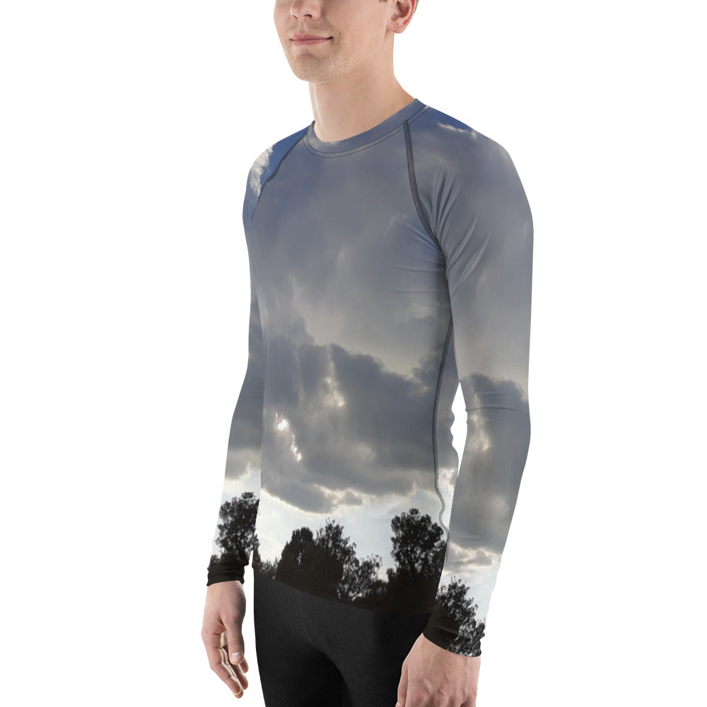 GG - Men's LS T-Shirt with Rash Guard - Trees & Clouds