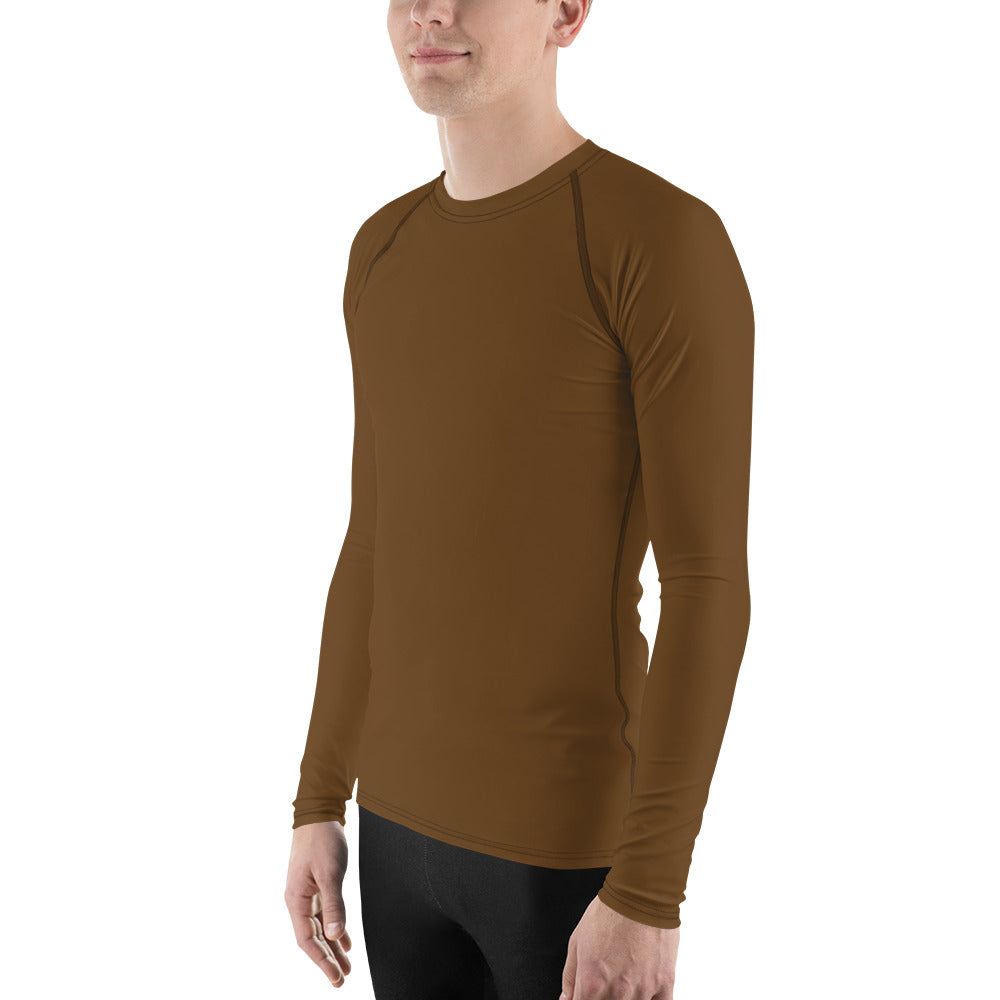 GG - Men's LS T-Shirt with Rash Guard - Brown