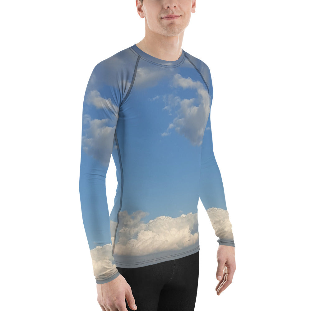 GG - Men's LS T-Shirt with Rash Guard - Clouds & Blue Sky