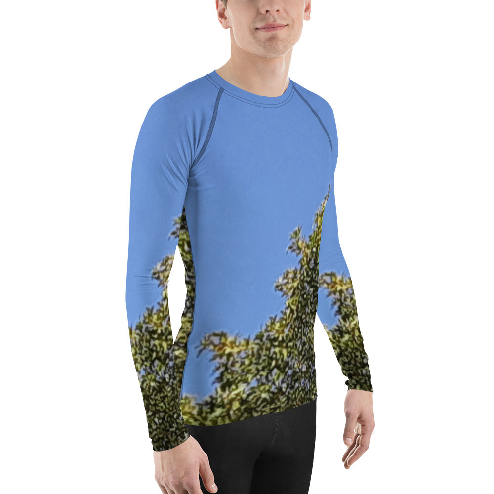 GG - Men's LS T-Shirt with Rash Guard - Trees & Blue Sky