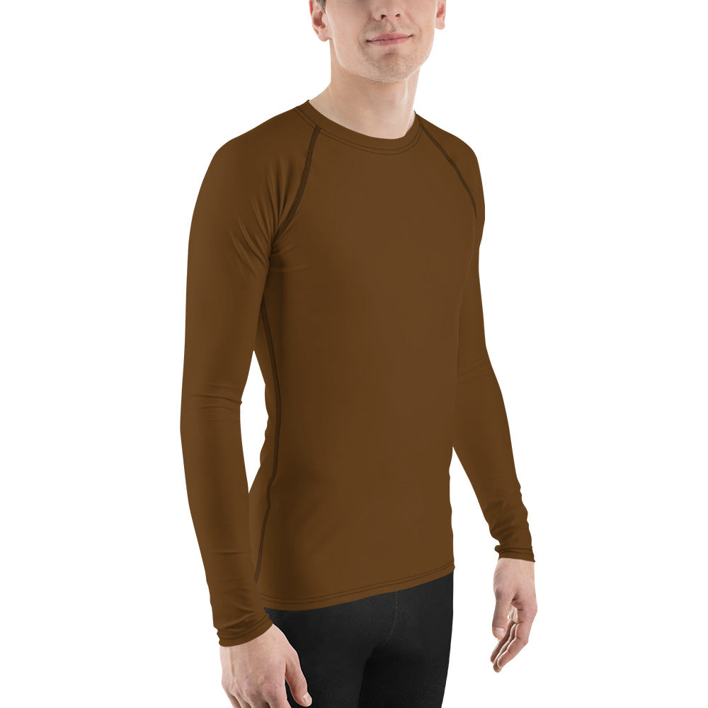 GG - Men's LS T-Shirt with Rash Guard - Brown