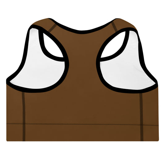 GG - Padded Sports Bra - Brown