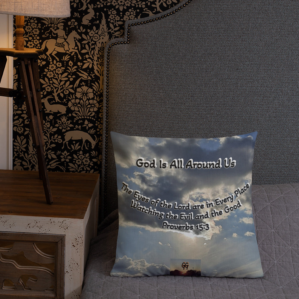 GG - Premium Pillow - Clouds & Sunshine, The Lord is Near/God is All Around Us