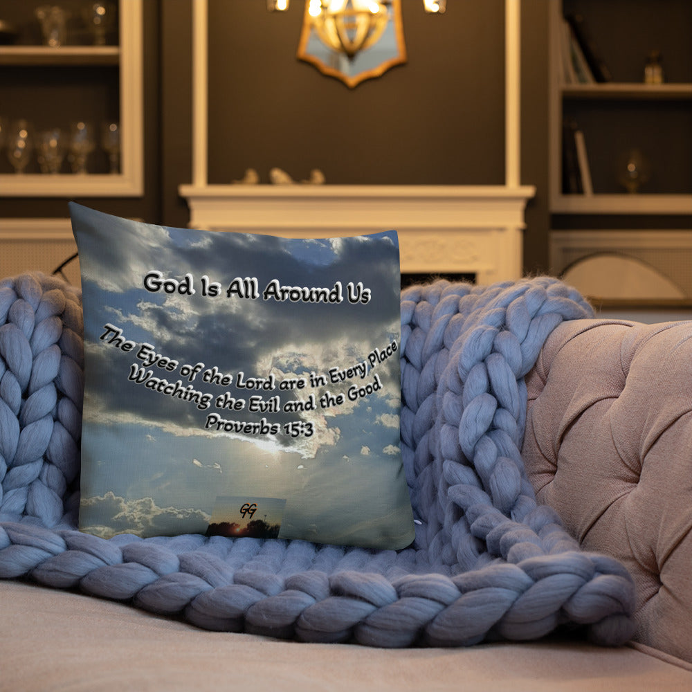 GG - Premium Pillow - Clouds & Sunshine, The Lord is Near/God is All Around Us