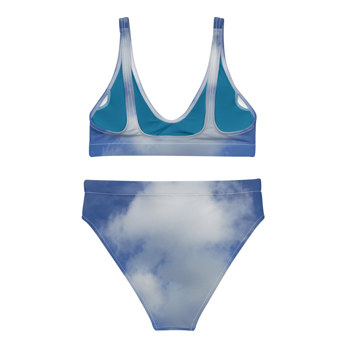 GG - Women's Recycled high-waisted bikini - Clouds