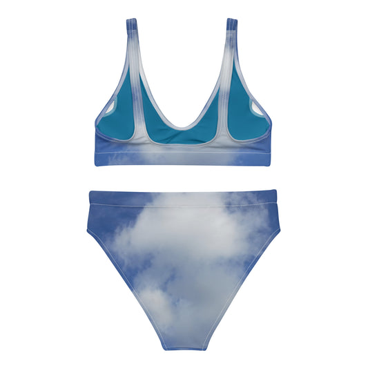 GG - Women's Recycled high-waisted bikini - Clouds