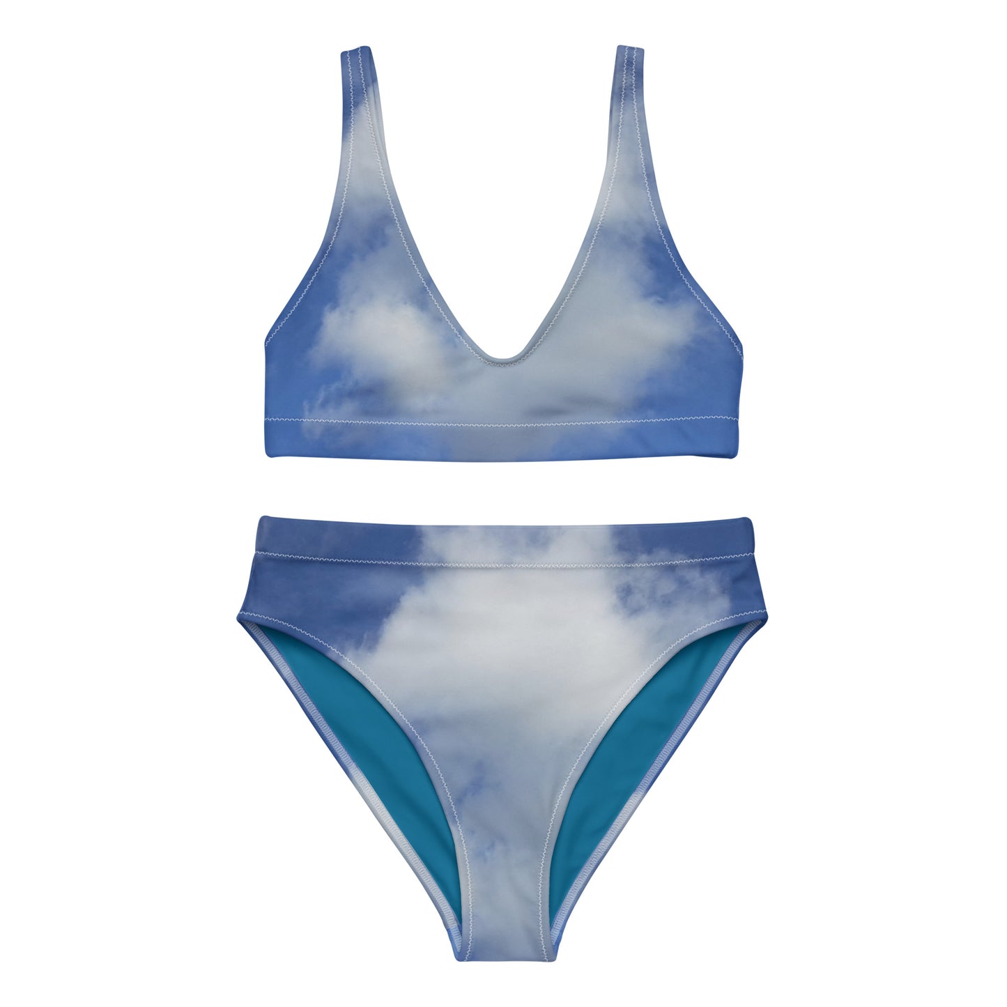 GG - Women's Recycled high-waisted bikini - Clouds