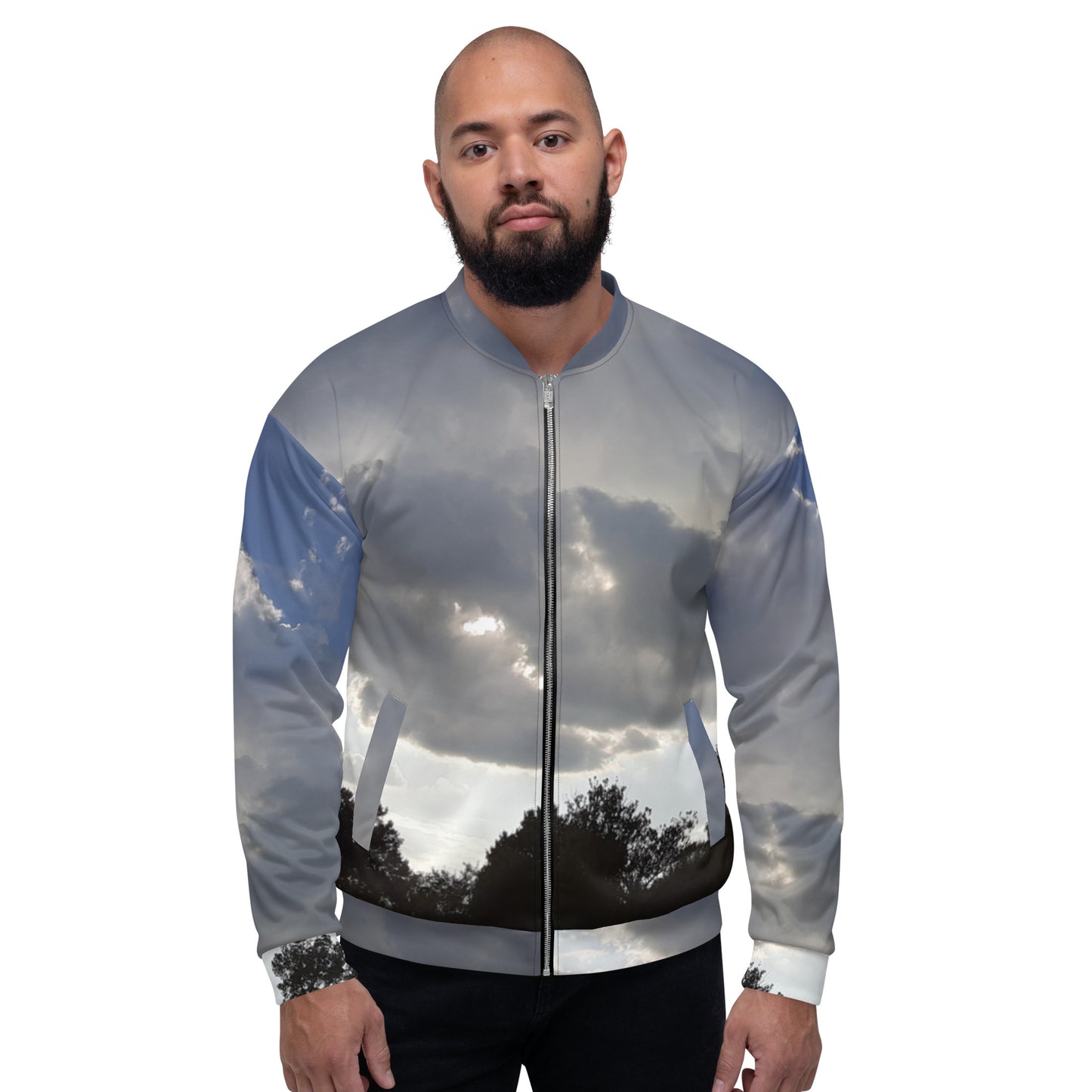 GG - Unisex Bomber Jacket - Trees & Clouds