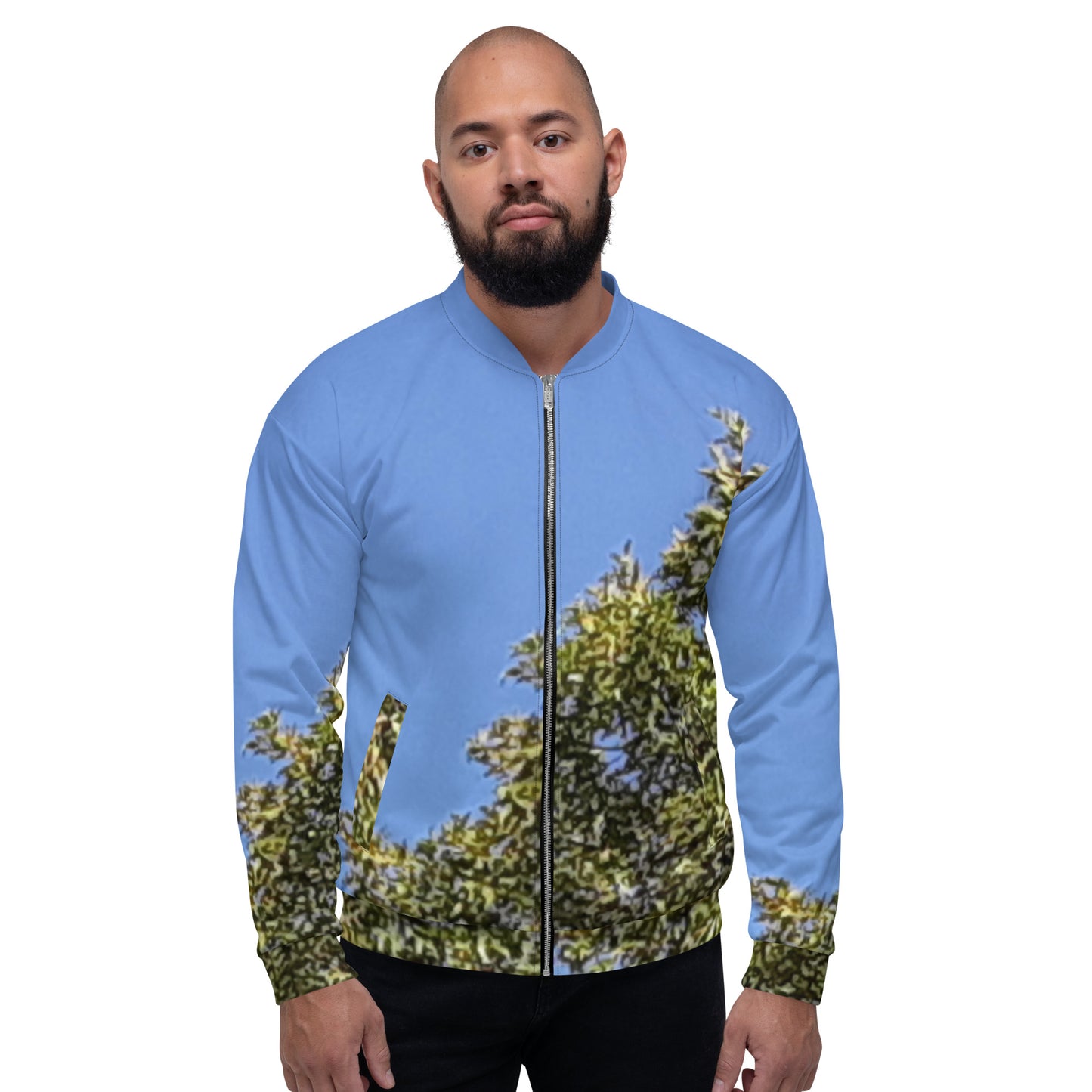 GG - Unisex Bomber Jacket - Trees & Blue Sky