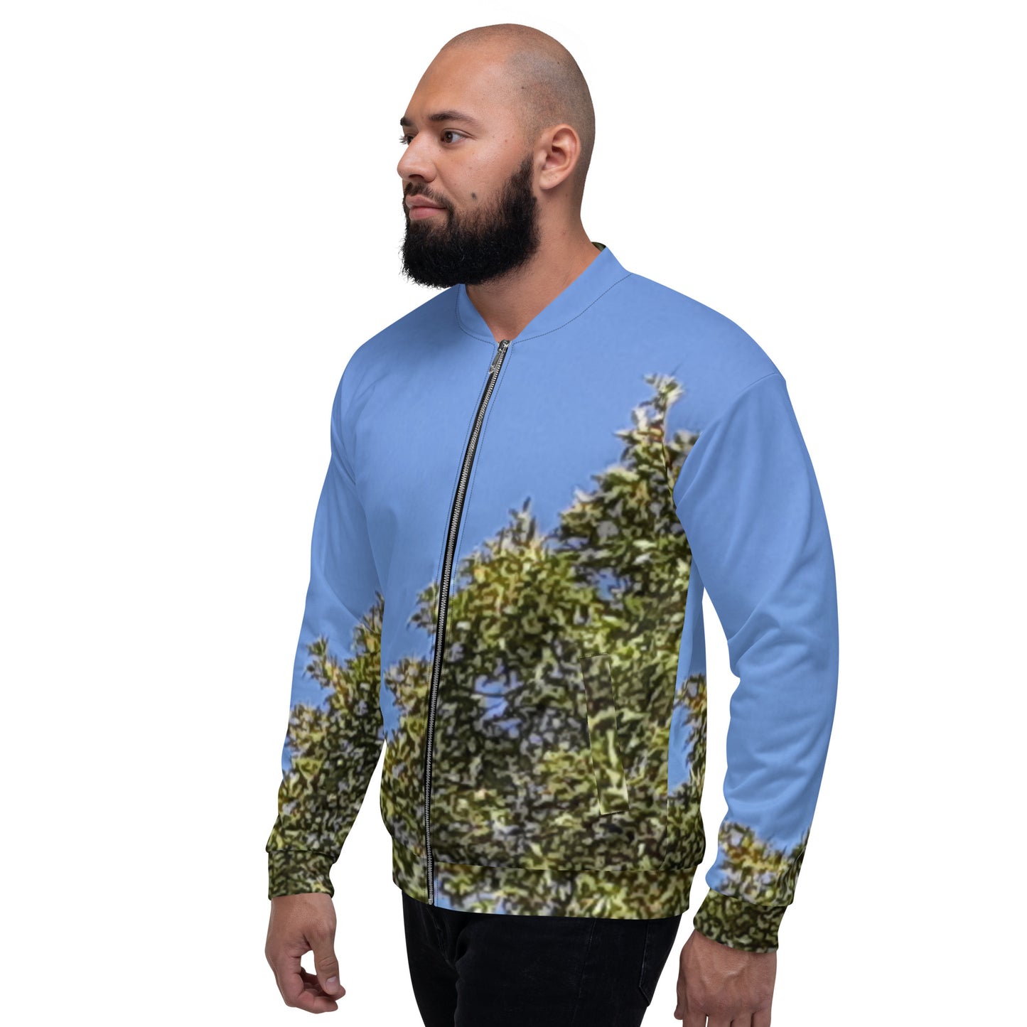 GG - Unisex Bomber Jacket - Trees & Blue Sky