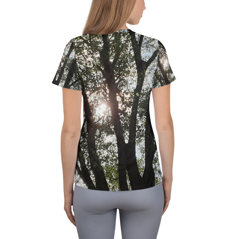 GG - Women's Athletic T-shirt - Trees & Sun