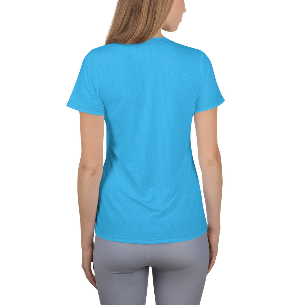 GG - Women's Athletic T-shirt - Deep Sky Blue