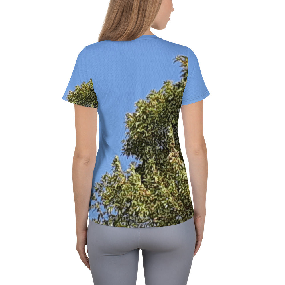 GG - Women's Athletic T-shirt - Trees & Blue Sky