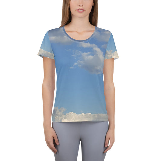 GG - Women's Athletic T-shirt - Clouds & Blue Sky