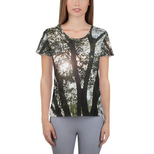 GG - Women's Athletic T-shirt - Trees & Sun