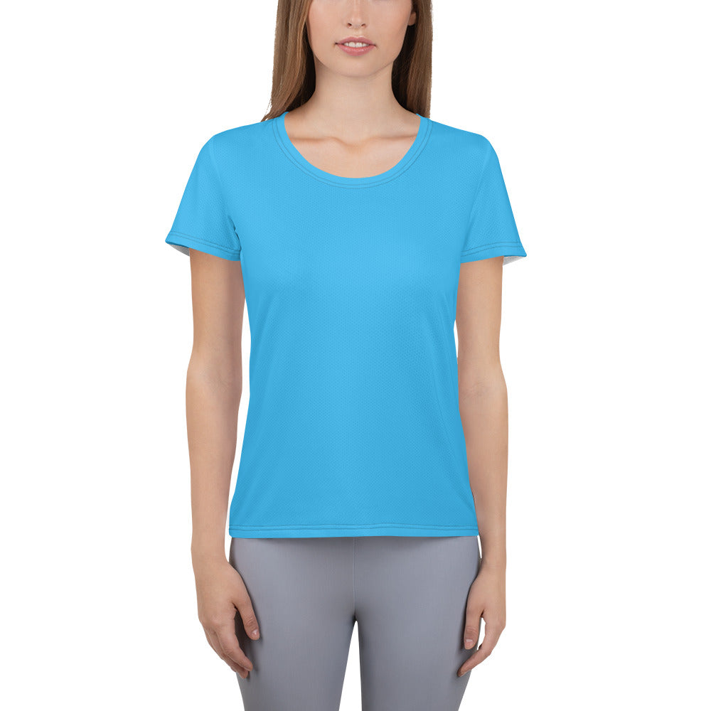 GG - Women's Athletic T-shirt - Deep Sky Blue