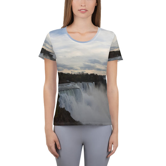 GG - Women's Athletic T-shirt - N Y Falls