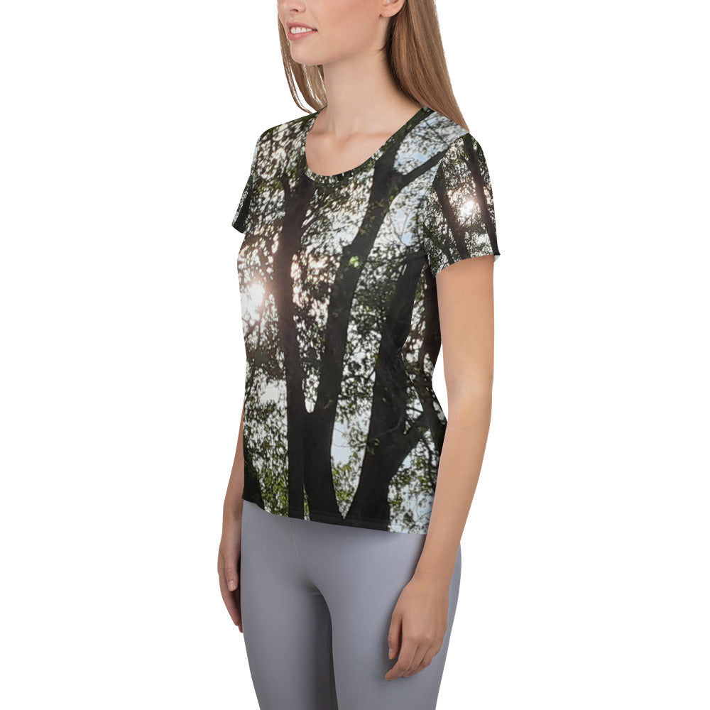 GG - Women's Athletic T-shirt - Trees & Sun