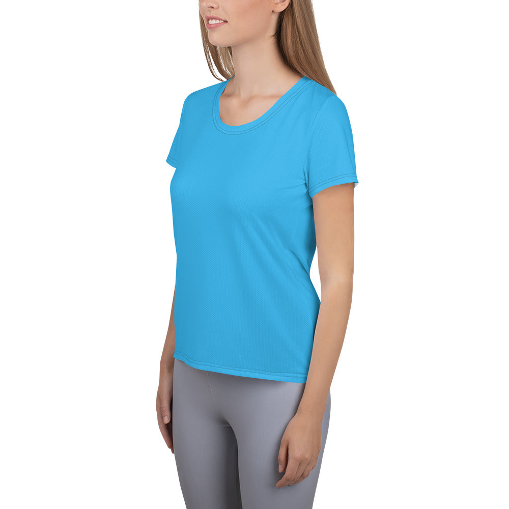 GG - Women's Athletic T-shirt - Deep Sky Blue