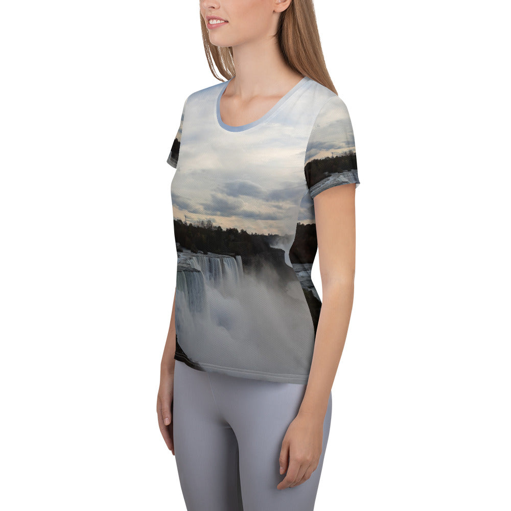 GG - Women's Athletic T-shirt - N Y Falls