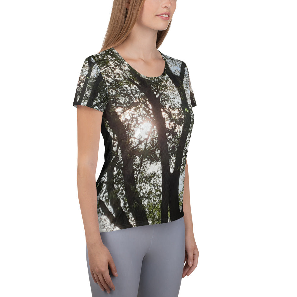 GG - Women's Athletic T-shirt - Trees & Sun