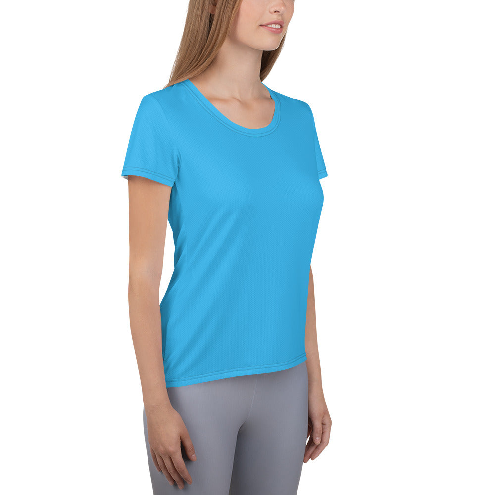 GG - Women's Athletic T-shirt - Deep Sky Blue