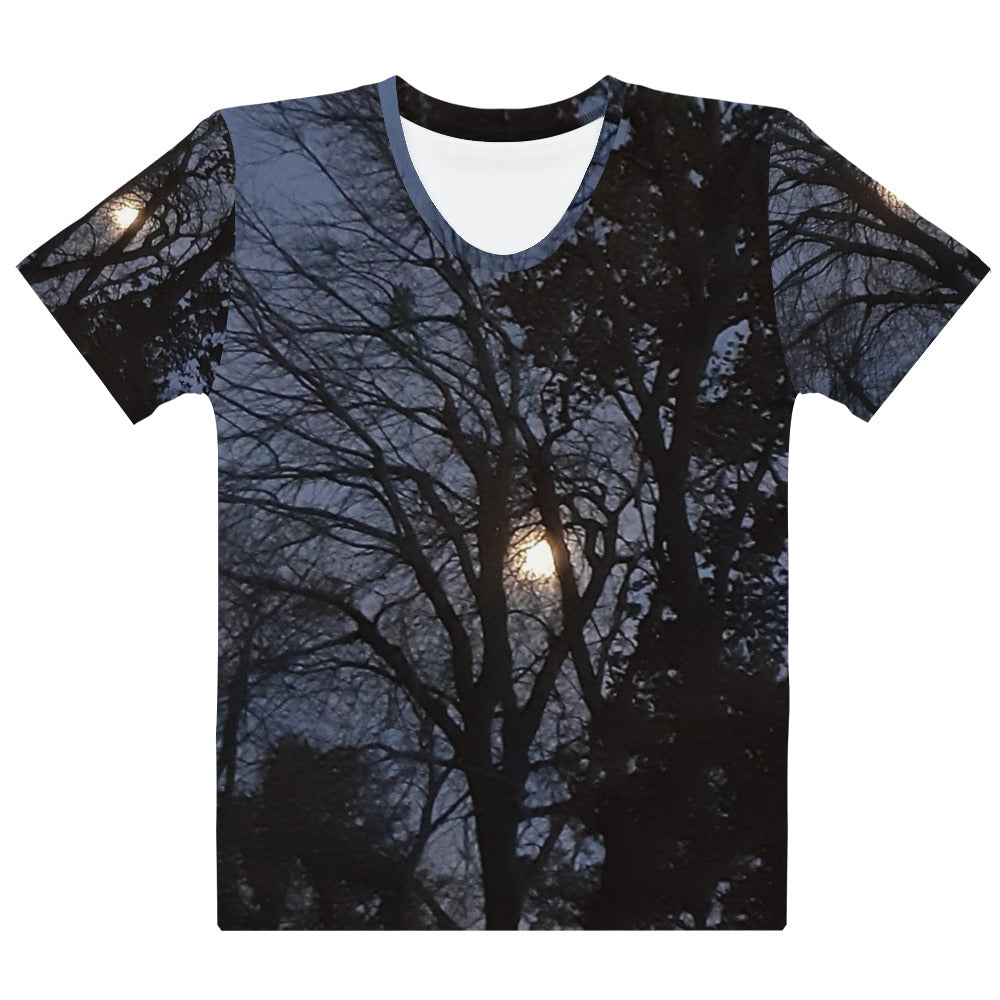 GG - Women's crew neck T-shirt - Trees & Moon