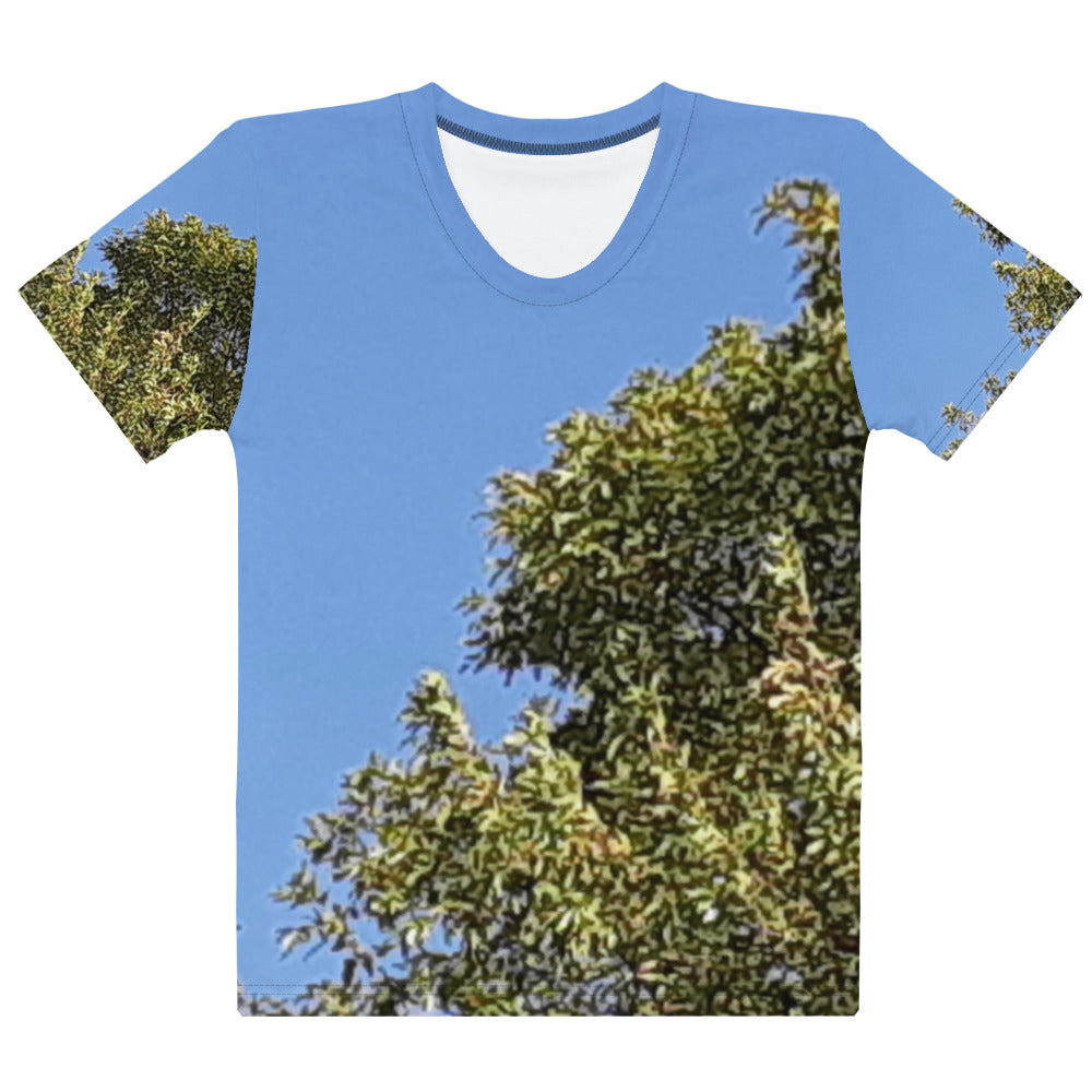 GG - Women's Crew Neck T-shirt - Trees & Blue Sky