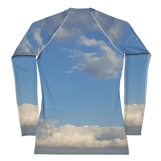 GG - Women's LS T-Shirt with Rash Guard - Clouds & Blue Sky