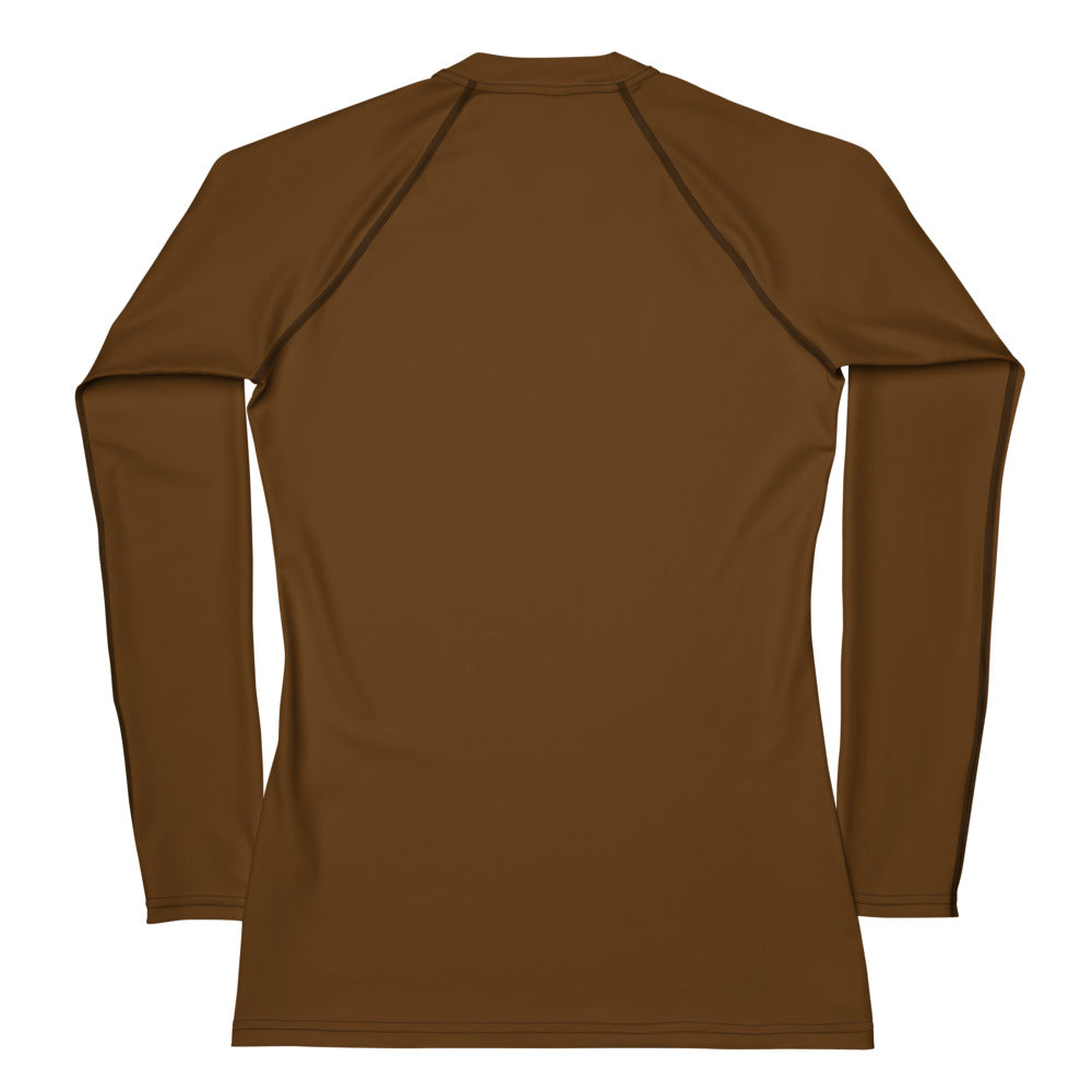 GG - Women's LS T-Shirt with Rash Guard - Brown