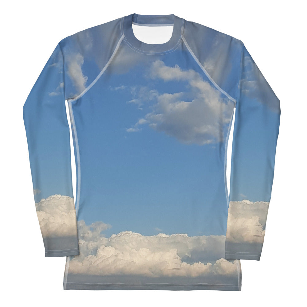 GG - Women's LS T-Shirt with Rash Guard - Clouds & Blue Sky