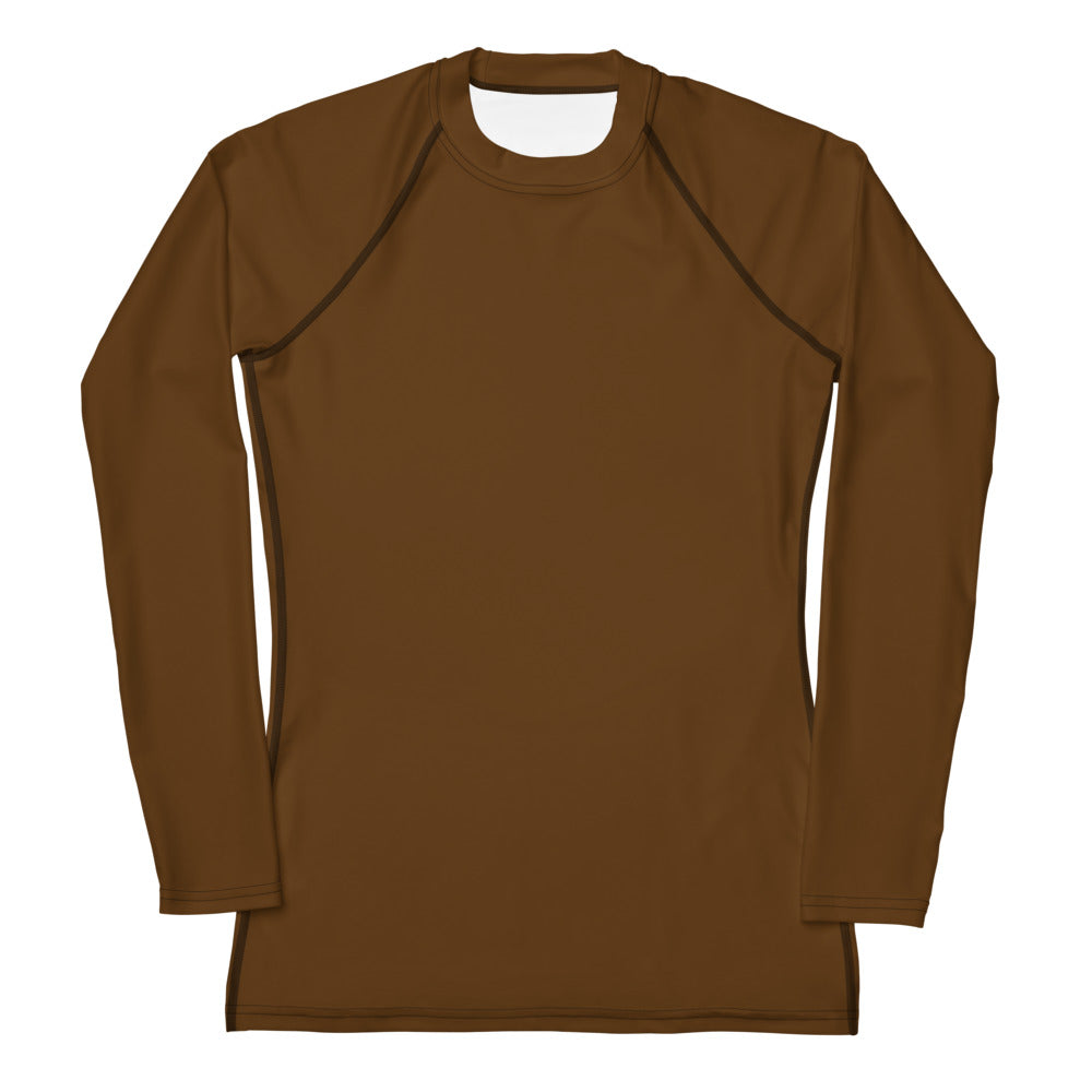 GG - Women's LS T-Shirt with Rash Guard - Brown