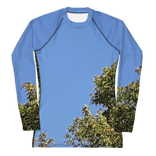 GG - Women's LS T-Shirt with Rash Guard - Trees & Blue Sky