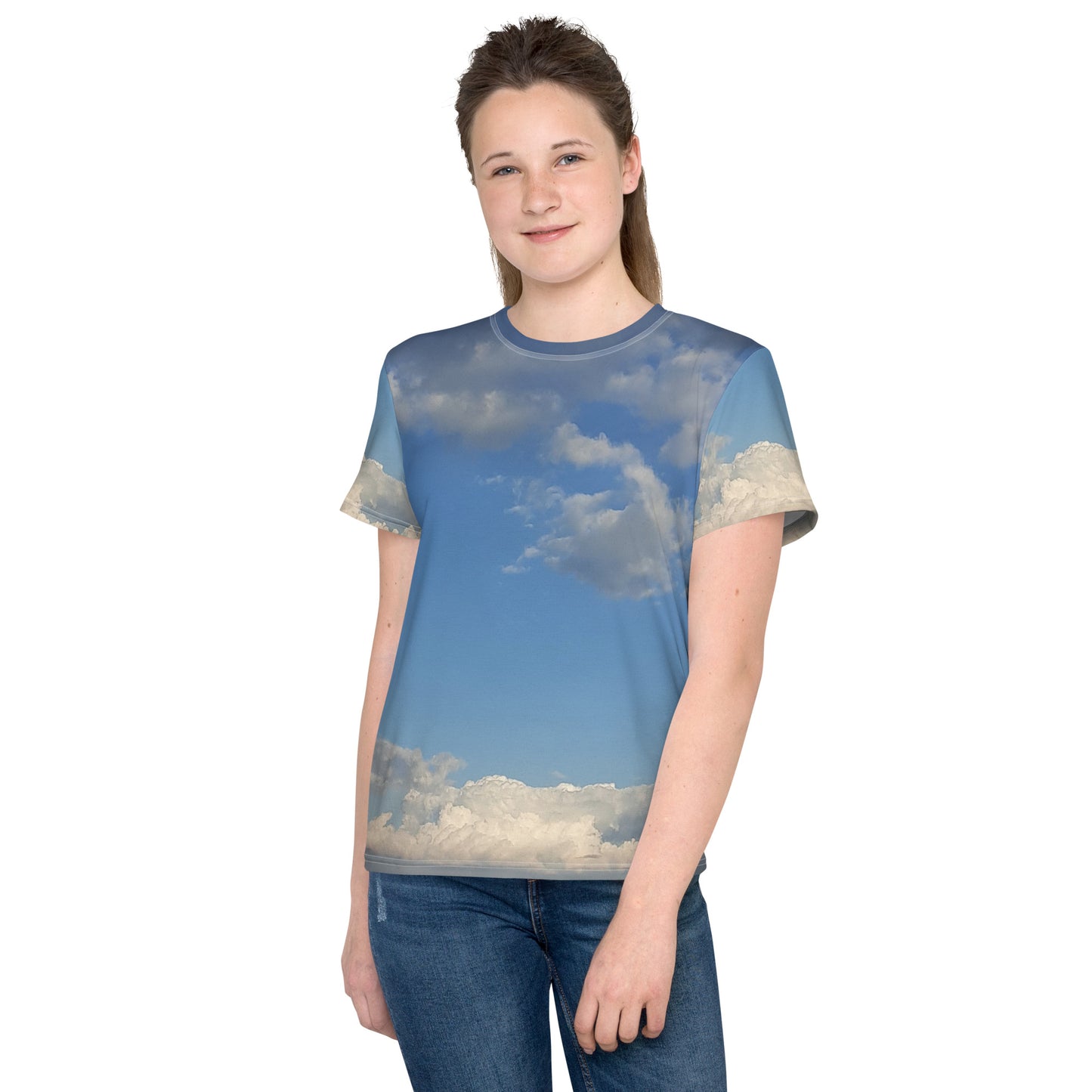 GG - Youth crew neck t-shirt - Clouds & Blue Sky