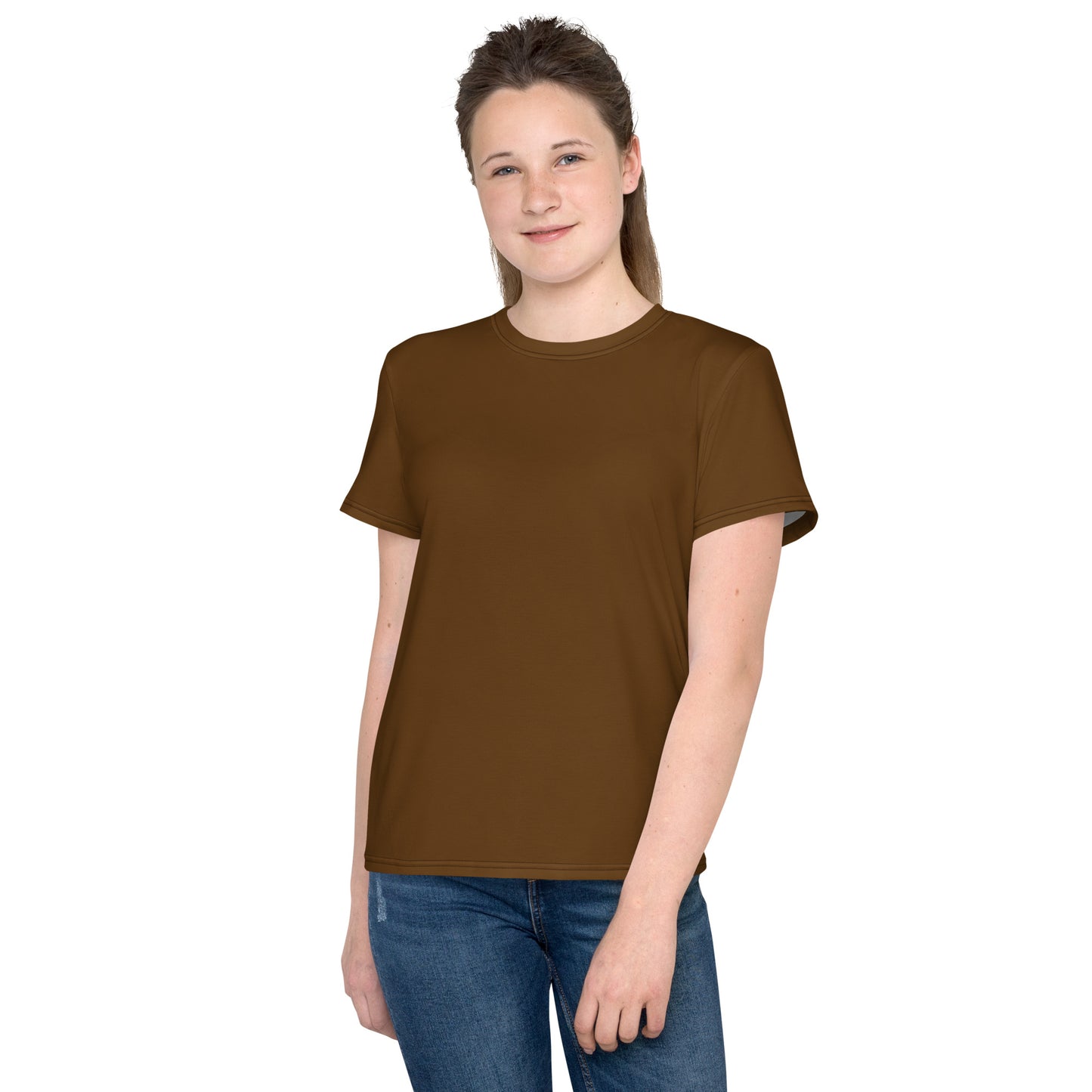 GG - Youth crew neck t-shirt - Brown