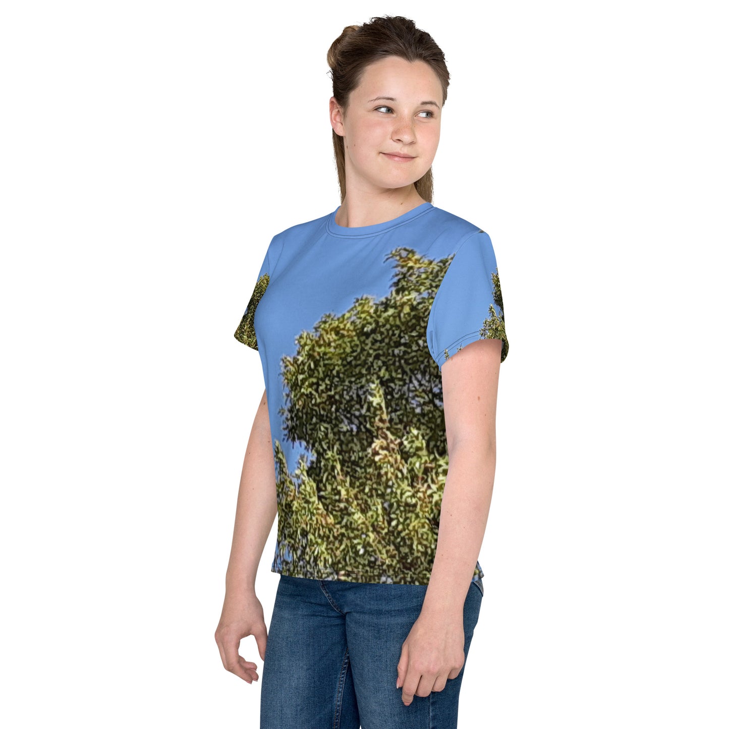 GG - Youth crew neck t-shirt - Trees & Blue Sky