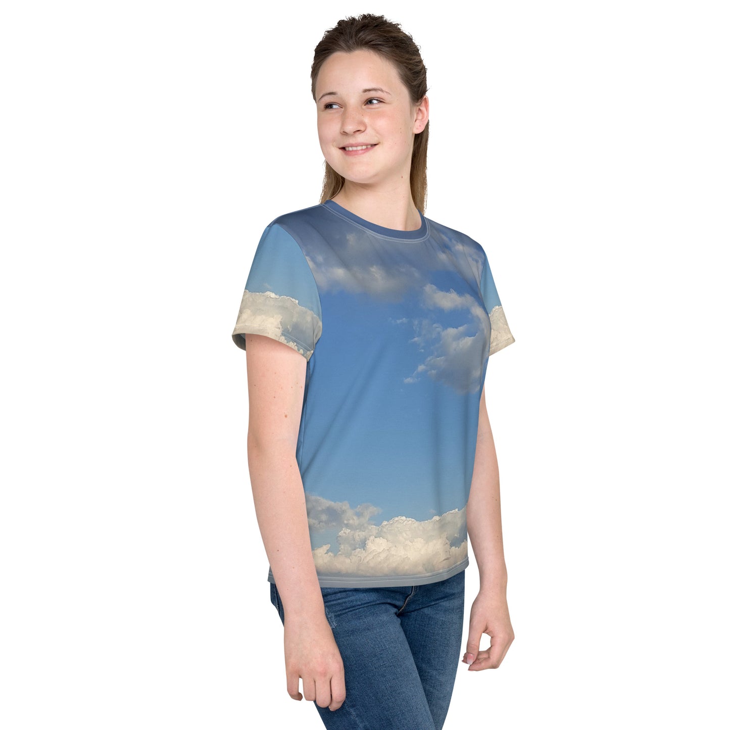 GG - Youth crew neck t-shirt - Clouds & Blue Sky