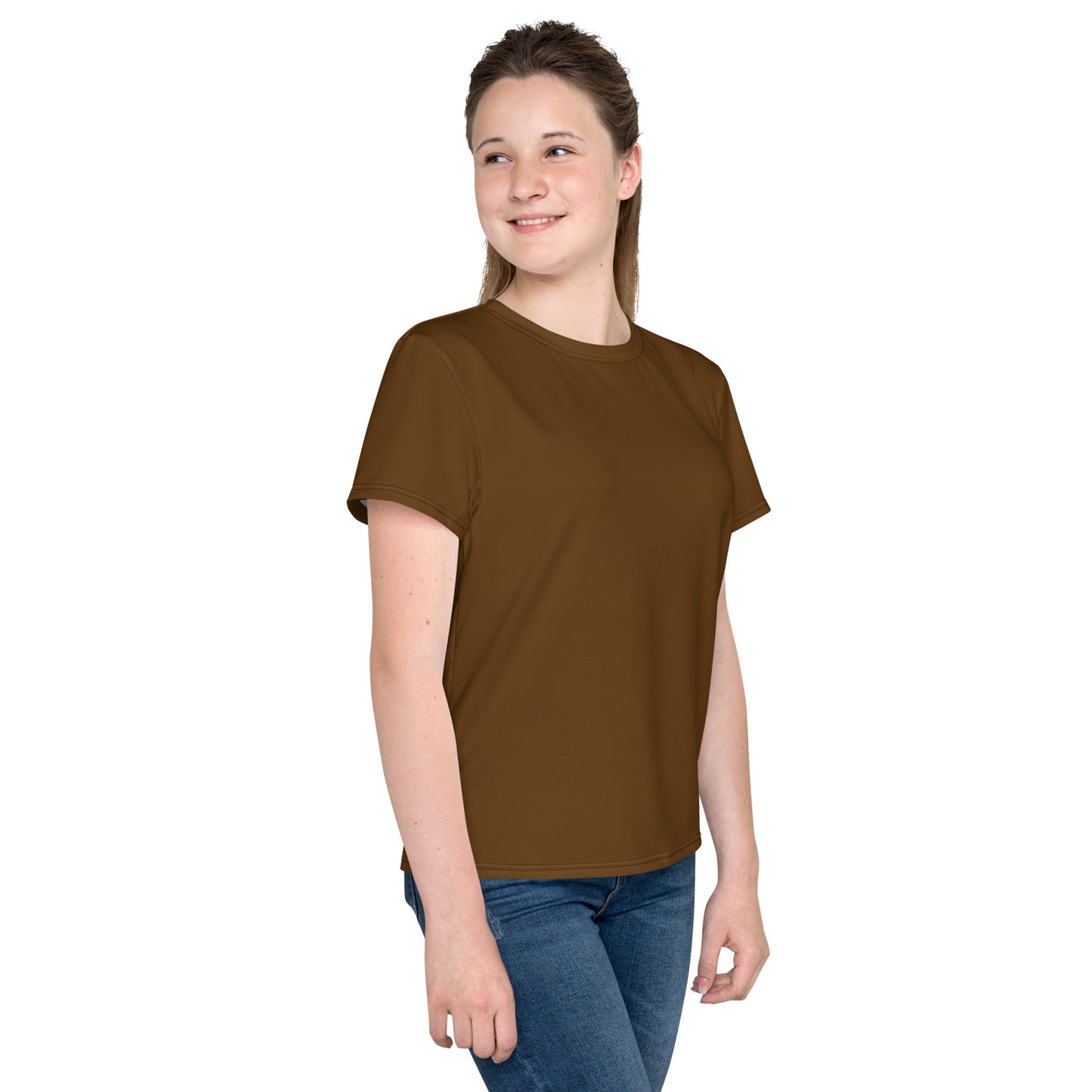 GG - Youth crew neck t-shirt - Brown