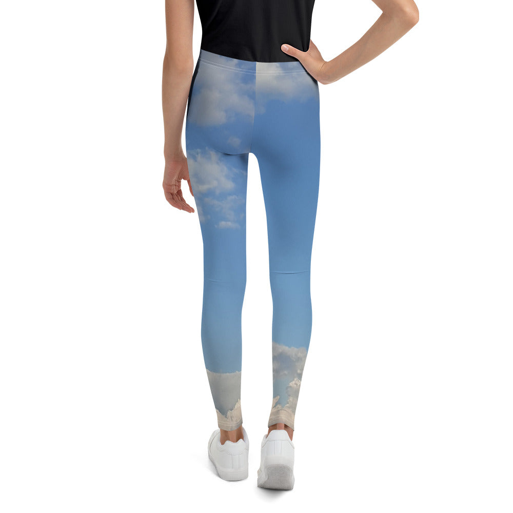 GG - Youth Leggings - Clouds & Blue Sky