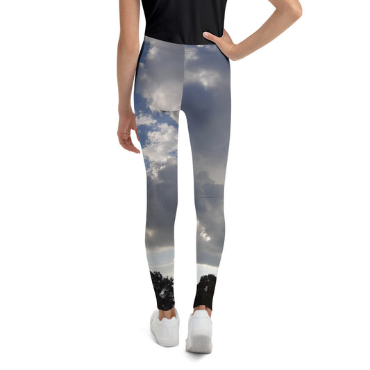 GG - Youth Leggings - Trees & Clouds