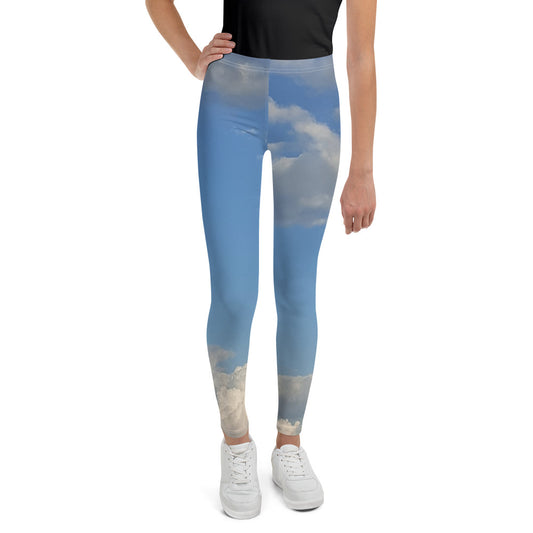 GG - Youth Leggings - Clouds & Blue Sky