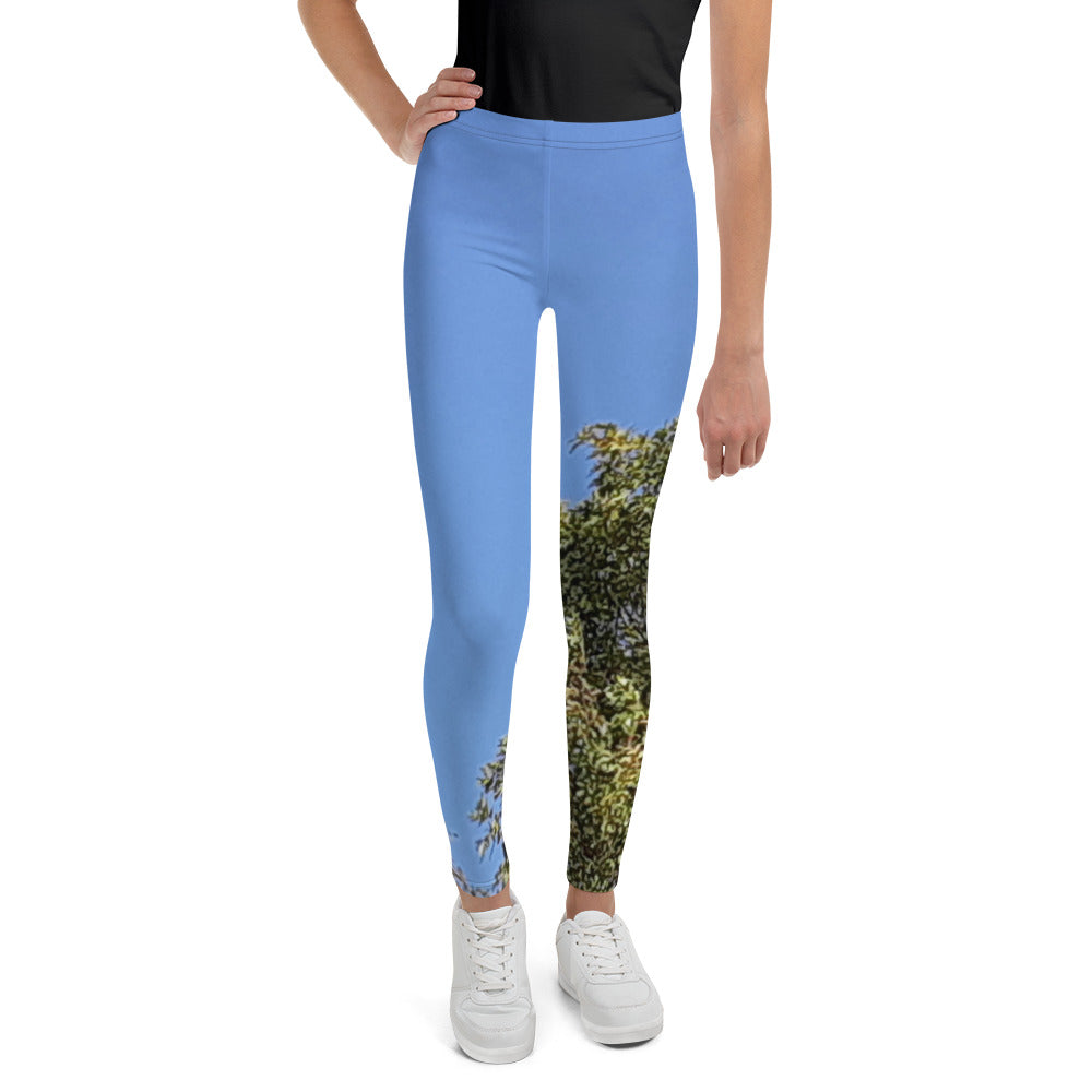 GG - Youth Leggings - Trees & Blue Sky