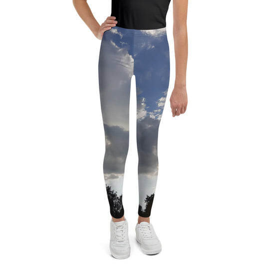 GG - Youth Leggings - Trees & Clouds