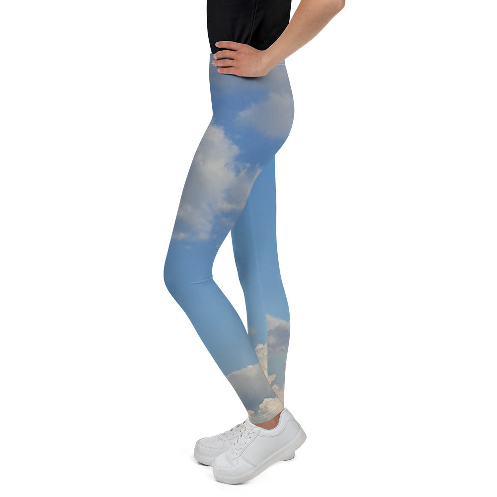 GG - Youth Leggings - Clouds & Blue Sky