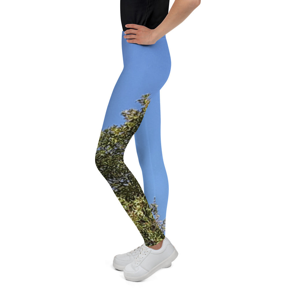 GG - Youth Leggings - Trees & Blue Sky