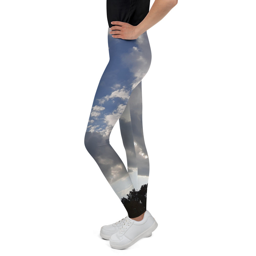 GG - Youth Leggings - Trees & Clouds
