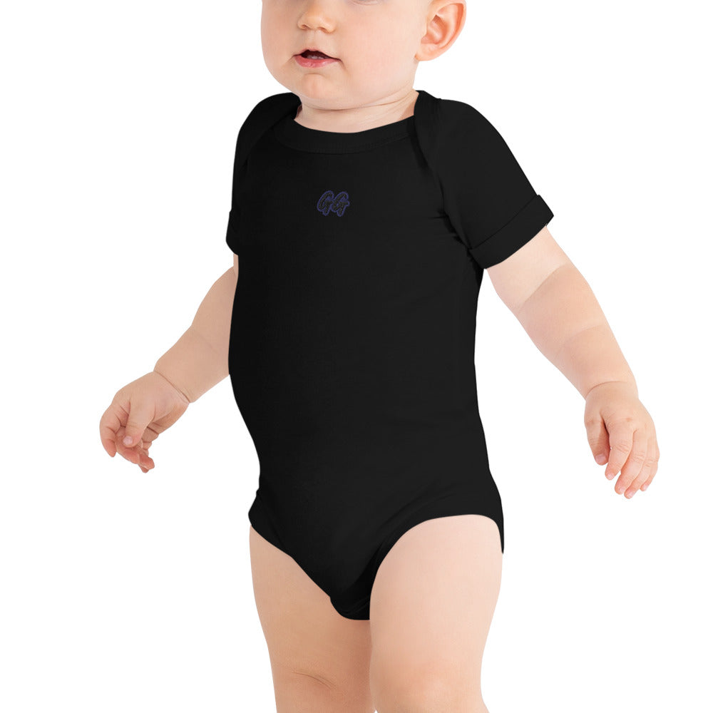 GG - Baby short sleeve one piece - GG Embroidery