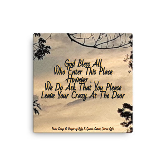 GG - Canvas Print - God Bless All - Funny