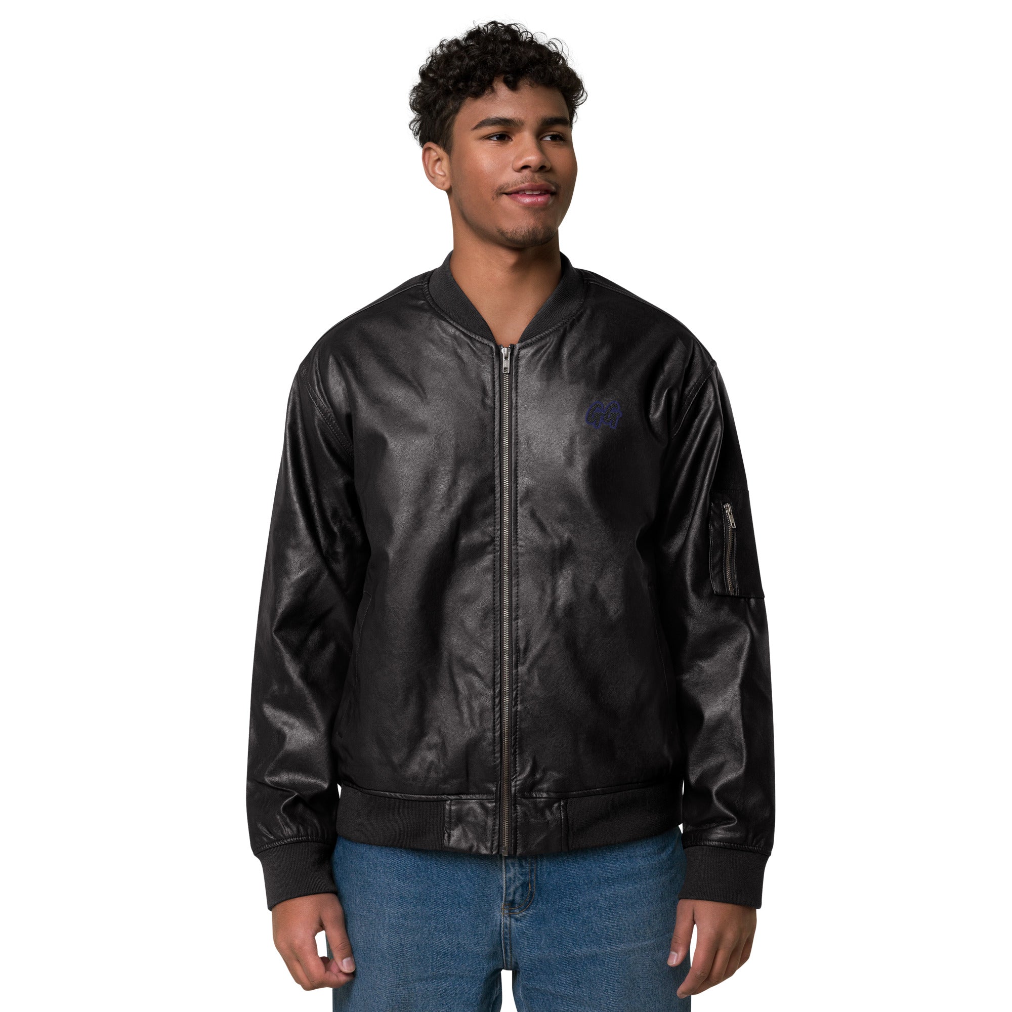 Unisex leather bomber high quality jacket